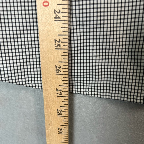 Foxcroft Black/White Gingham Ruffle 3/4 Sleeve Button Down Women’s Shirt Size 16 - Picture 13 of 14